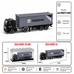 Xe Container chở hàng , chất liệu hợp kim , có hộp meca trưng bày , tỉ lệ 1:64 - SKU : oto-95577-22H - ( VAT: 103-01-25 ) - K157-T2-S10
