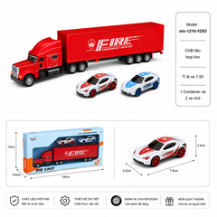 Xe Cont chở xe gồm nhiều màu sắc , chất liệu hợp kim , tỉ lệ 1:50 - SKU : oto-1210-1D53 ( VAT : 103-01-60 )
