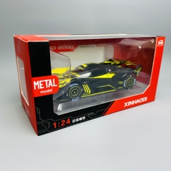 Mô Hình Xe bugati màu vàng đen 1:24 Hợp kim - Có tiếng - đèn pha sáng - Dài 21cm - rộng 9cm - cao 5cm - nặng ~ 800gram - FULL BOX : box màu SKU : oto222 - N3-K6-T4-S1