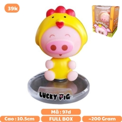 Mô Hình Lắc Đầu Lợn 12 con giáp siêu dễ thương - chicken . gà - Đế dính nam châm - Cao 10.5cm Nặng 200gram - Full Box - N3-K25-T1-S2