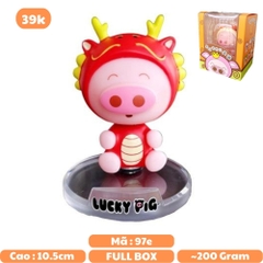 Mô Hình Lắc Đầu Lợn 12 con giáp siêu dễ thương - loong . rồng - Đế dính nam châm - Cao 10.5cm Nặng 200gram - Full Box - N3-K25-T1-S1