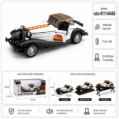 Xe thể thao nhiều màu sắc chất liệu hợp kim , tỉ lệ 1:36 : SKU : oto-K114A68 ( Vat : 103-01-35 )
