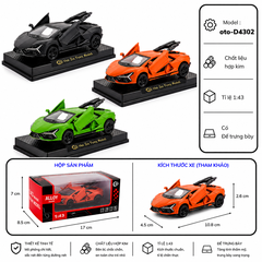 Mô Hình Xe Lamborghini nhiều màu sắc tỉ lệ 1:43 chất liệu Hợp kim - FULL BOX : box màu SKU : oto-D4302 - (VAT: 003-01-35) - K54-T2-S8