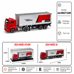 Xe Container chở hàng , chất liệu hợp kim , có hộp meca trưng bày , tỉ lệ 1:64 - SKU : oto-95577-22H - ( VAT: 103-01-25 ) - K157-T2-S10