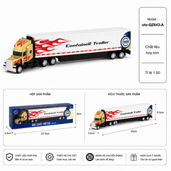 Xe container nhiều màu sắc , chất liệu hợp kim , tỉ lệ 1:64 - SKU : oto-QZ643-A - ( Vat : 003-01-35 )