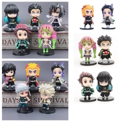 Mô hình Demon Slayer Bộ 10 các nhân vật thanh gươm diệt quỷ , cao 7 - 8 cm - Figure Kimetsu No Yaiba - No Box - N3-K44-T1-S3