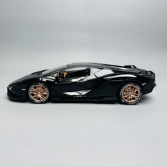 Mô Hình Xe lamborgini đen 1:24 Hợp kim - Có tiếng - đèn pha sáng - Dài 21cm - rộng 9cm - cao 5cm - nặng ~ 800gram - FULL BOX : box màu SKU : oto227 - N3-K6-T1-S2