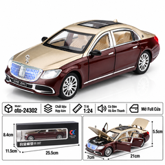 Xe thể thao tỉ lệ 1:24 - chất liệu bằng hợp kim - Có đèn và âm thanh Tính năng mở full cửa - SKU : oto-24302 ( VAT : 103-01-190 )