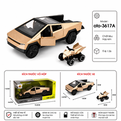 Mô Hình xe bán tải tesla hợp kim , tỉ lệ 1:36 - Dài 12cm - rộng 4.4cm - cao 5cm - SKU : oto-3617A - ( Vat : 103-01-35 )