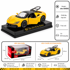Mô Hình Xe Ferrari SF90 nhiều màu sắc tỉ lệ 1:43 chất liệu Hợp kim - FULL BOX : box màu SKU : oto-D4301 - (VAT: 003-01-35)