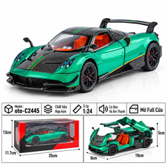 Xe thể thao tỉ lệ 1:24 - chất liệu bằng hợp kim - Có đèn và âm thanh Tính năng mở full cửa - SKU : oto-C2445 ( VAT : 103-01-190 )