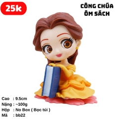 Mô Hình Công Chúa váy vàng ôm sách - Cao : 9.5cm Nặng 90gr - No Box - (VAT : G873-78) - K19-T1-S4