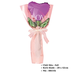 Set 10 Bóng bay bông hoa trái tim - SKU : BB31 -(VAT: 011-02-15)