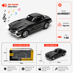 Xe thể thao nhiều kiểu dáng ( Có Đèn , Có Nhạc ) . Chất liệu hợp kim , tỉ lệ 1:36 - SKU : oto-HN3623-1 - ( VAT : 103-01-35 )