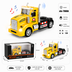 Xe đầu container nhiều màu sắc - Có Đèn và Âm Thanh chất liệu hợp kim , tỉ lệ 1:36 : SKU : oto-7660A ( Vat : 103-01-35 )