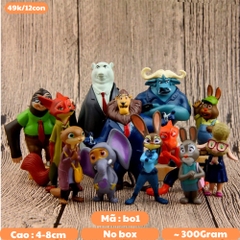 Bộ 12 nhân vật Phi Vụ Động Trời - Zootopia - siêu đẹp - cao 4-8cm tùy từng nhân vật - N3-K47-T2-S2
