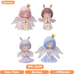 Mô Hình búp bê bộ 4 Thiên Thần Michelle vương miện có cánh - Cao 9cm - nặng 270gram - Figure  Búp Bê Công Chúa - No box - N3-K35-T2-S2