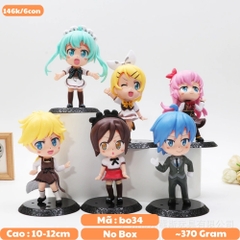 Mô Hình Hatsune Miku bộ 6 mô hình miku Bản D - Cao 10-12cm - nặng 370gram - Figure Miku - Bọc Túi - No Box - N3-K35-T2-S3