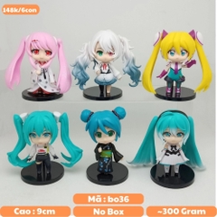 Mô Hình Hatsune Miku bộ 6 mô hình miku Bản A - Cao 9cm - nặng 300gram - Figure Miku - Bọc Túi - No Box - N3-K35-T1-S3