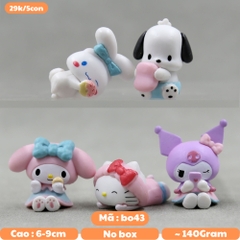 Mô hình kuromi bộ 5 kuromi - cao 4cm - Nặng 300gram - Bọc Túi - No Box - N3-K59-T1-S1
