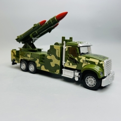 Mô Hình xe chở tên lửa tỉ lệ 1:24 Hợp kim có thể mở cửa - bánh sau chạy cót - Dài 25cm - rộng 7cm - cao 10cm - nặng : 500gram - FULL BOX : box màu SKU : oto275
