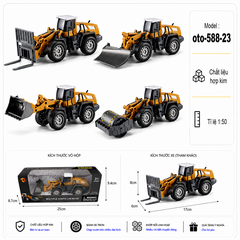 Xe Công Trình nhiều kiểu dáng , chất liệu bằng thép hợp kim , tỉ lệ 1:50 - SKU : oto-588-23 ( VAT : 103-02-40 )