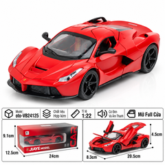 Xe thể thao tỉ lệ 1:22 - chất liệu bằng hợp kim - Có đèn và âm thanh Tính năng mở full cửa - SKU : oto-VB24125 ( VAT : 103-01-190 )
