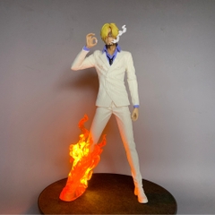 Mô hình đồ chơi - Sanji áo trắng đứng hút thuốc chế led hàng siêu đẹp - One Piece - K11-T3-S3