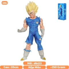 Mô Hình Dragon Ball Vegeta Majin chiến đấu - cao 20cm - nặng 200gram + Phụ kiện : 1 đế kẹp chân + Bọc túi Nilon - Figure DragonBall - có hộp màu - N1-K21-T2-S2