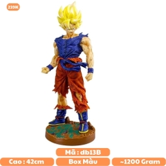 Mô Hình Goku áo Xanh tím Than , Quần Cam siêu ngầu Hàng Thường Bản có đế - cao 42cm - nặng 1.2kg - DragonBall - Có Box Màu - N1-K29-T5-S1