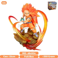 Mô hình DragonBall Goku ssj3 bắn chưởng hiệu ứng base đẹp - Cao 15cm - nặng 350gram - Dragon Ball - Có Hộp màu n1-k45-t3-s1