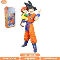 Mô Hình Goku bế Gohan - Cao 30cm - ngang 12cm - nặng 600gram - Có Box màu : Bọc túi OPP - N1-K38-T1-S10