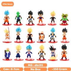 Mô hình DragonBall Bộ 18 nhân Vật Chibi Dragon ball - Cao 6-7cm - nặng 350gram - Dragon Ball - no box , bọc túi opp - N3-K50-T3-S1