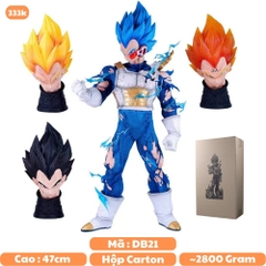 Mô Hình DragonBall Vegeta siêu chất 3 đầu thay thế - có led trên đầu , cao 47cm - Figure DragonBall - Hộp carton - N1-K38-T4-S12