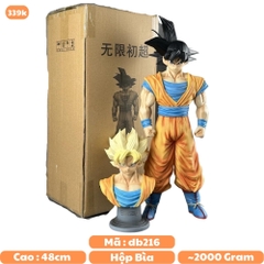 Mô Hình Dragon Ball Songoku dáng đứng + Bán Thân - Cao 48cm - Nặng 2000gram - Hộp Bìa carton - Figure anime Dragon ball N1-K37-T4-S8