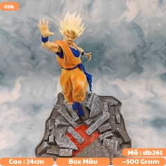 Mô hình DragonBall SonGoku cầm ngọc rồng chiến đấu - Cao 24cm -nặng 500gram - Dragon Ball - Hộp Màu K5-T4-S9