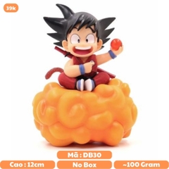 Mô Hình DragonBall Songoku ngồi mây cầm ngọc rồng cao 12cm , Figure Dragonball , No Box