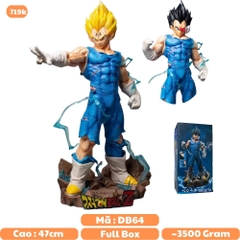 Mô Hình Dragon Ball Vegeta chiến đấu siêu ngầu có 2 đầu thay thế có led + 2 tay thay thế cao 47cm nặng 3.5kg7  - Figure DragonBall - Có hộp màu