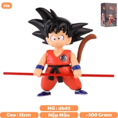 Mô hình DragonBall Songoku hồi nhỏ cầm gậy siêu dễ thương cao 15cm , nặng 300g - Dragon Ball - có hộp màu - N1-K46-T1-S1