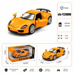 Xe thể thao nhiều màu sắc chất liệu hợp kim , tỉ lệ 1:36 : SKU : oto-YZ39888 ( Vat : 103-01-35 )