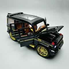 Mô Hình Xe G63 đen 1:24 Hợp kim có thể mở cửa - bánh sau chạy cót - Có tiếng - đèn pha sáng - Dài 22cm - rộng 9.5cm - cao 9.5cm - nặng ~ 1000gram - FULL BOX : box màu SKU : oto136 -n3-k8-t1-s2