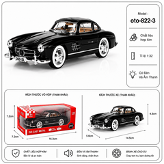 Mô Hình xe oto Mercedes-Benz 300 SL hợp kim , tỉ lệ 1:32 - Dài 14.5cm - rộng 5.6cm - cao 4.3cm - SKU : oto-822-3 - ( VAT : 103-01-70 )