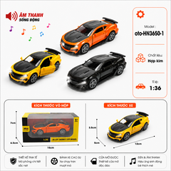 Xe thể thao nhiều kiểu dáng ( Có Đèn , Có Nhạc )  . Chất liệu hợp kim , tỉ lệ 1:36 - SKU : oto-HN3650-1 - ( VAT : 103-01-35 )