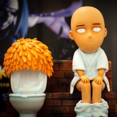 Mô Hình One Punch Man Saitama thánh phồng tôm kute cao 15cm - Figure OnePunchMan N1-K39-T4-S1