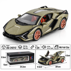 Xe thể thao tỉ lệ 1:24 - chất liệu bằng hợp kim - Có đèn và âm thanh Tính năng mở full cửa - SKU : oto-24212 ( VAT : 103-01-180 )