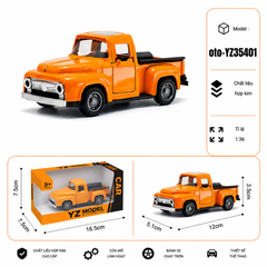 Xe thể thao bán tải nhiều màu sắc chất liệu hợp kim , tỉ lệ 1:36 : SKU : oto-YZ35401 ( Vat : 103-01-35 )