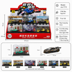 Mô hình xe đua F1 hợp kim trong hộp meca có tiểu cảnh - SKU : oto-1113 ( VAT : 003-01-30) - K151-T3-S12