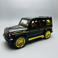 Mô Hình Xe G63 đen 1:24 Hợp kim có thể mở cửa - bánh sau chạy cót - Có tiếng - đèn pha sáng - Dài 22cm - rộng 9.5cm - cao 9.5cm - nặng ~ 1000gram - FULL BOX : box màu SKU : oto136 -n3-k8-t1-s2