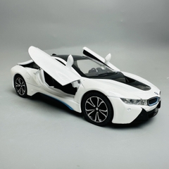 Mô Hình xe bmw i8 trắng tỉ lệ 1:22 Hợp kim có thể mở cửa - bánh sau chạy cót - Dài 21cm - rộng 9cm - cao 5cm - nặng : 800gram - FULL BOX : box màu SKU : oto292 - N3-K8-T3-S4