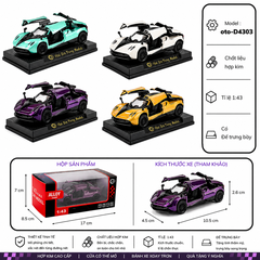 Mô Hình Xe Pagani Huayra nhiều màu sắc tỉ lệ 1:43 chất liệu Hợp kim  - FULL BOX : box màu SKU : oto-D4303 - (VAT: 003-01-35)